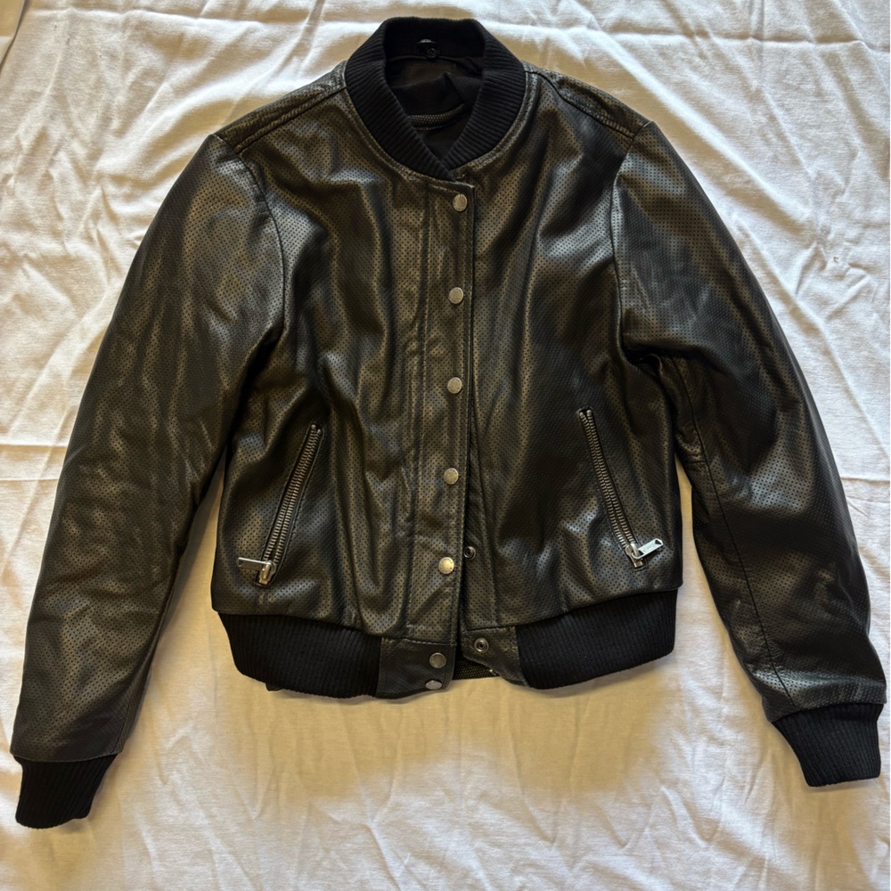 ATWYLD Textured Black Bomber Jacket